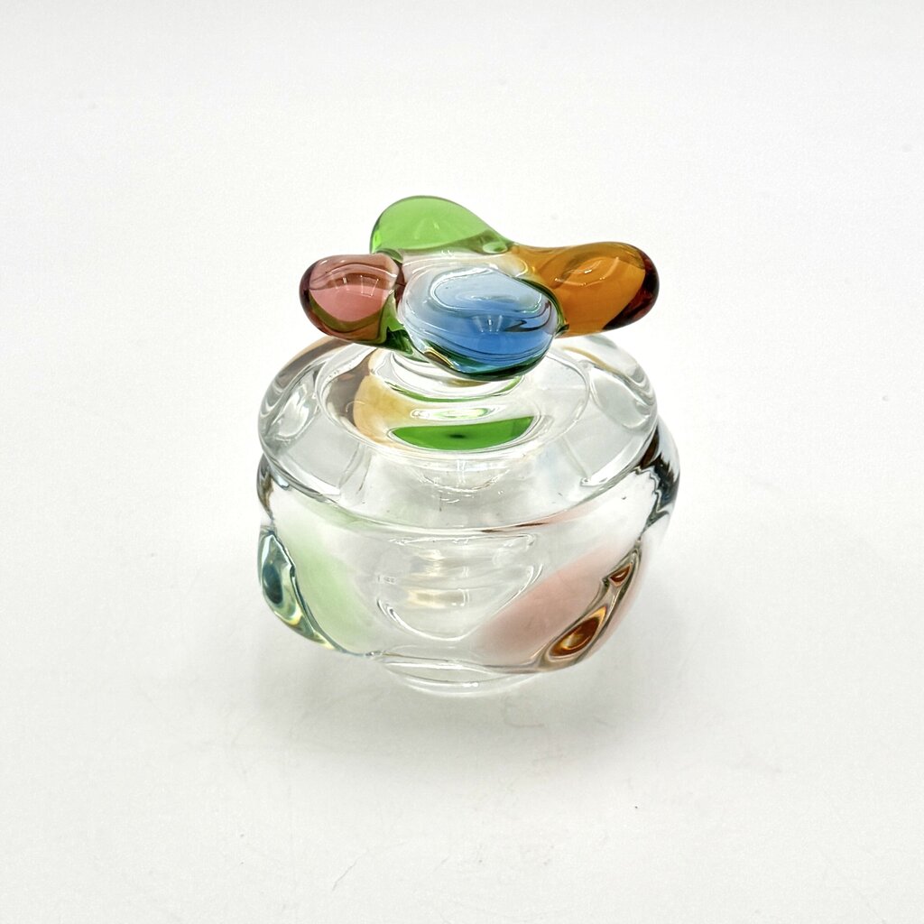 VTG MCM Mstišov Freeform Art Glass Scent Jar
