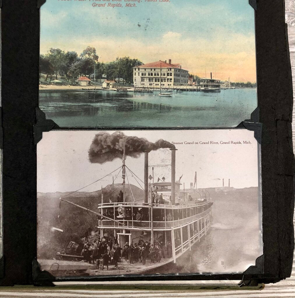 Antique Grand Rapids Mi. Postcard Album 1890’s- Early 1900’s /b
