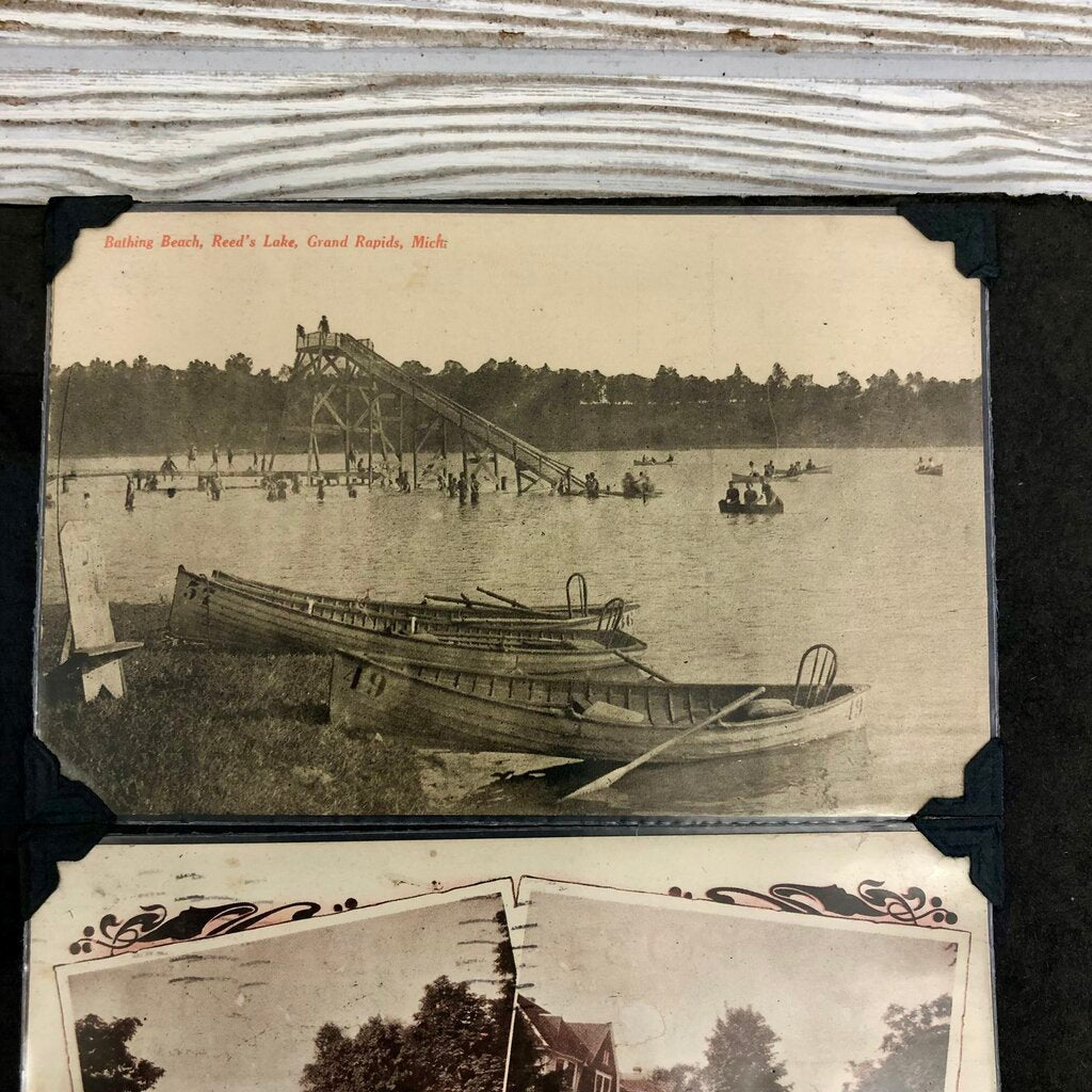 Antique Grand Rapids Mi. Postcard Album 1890’s- Early 1900’s /b