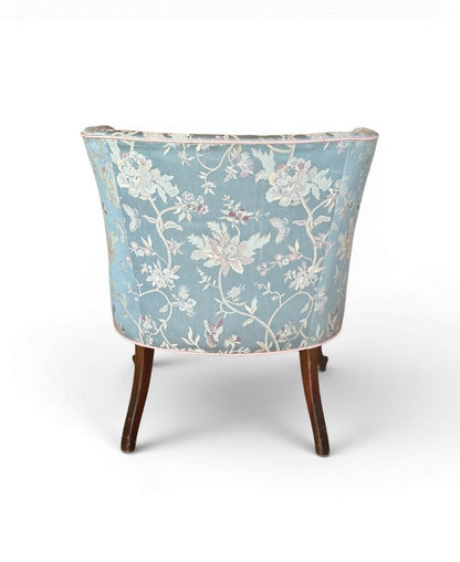 Light Blue French Louis Style Tub Armchair