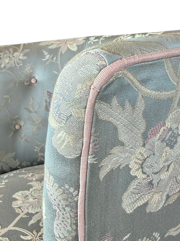 Light Blue French Louis Style Tub Armchair