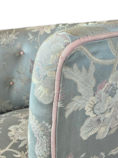 Light Blue French Louis Style Tub Armchair
