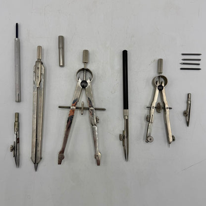 Dietzgen Globe Vintage Drafting Compass Set 1282 PJ In Case Made In Germany /cb