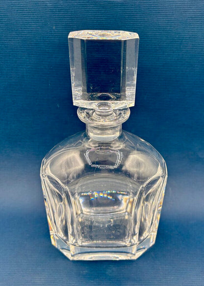 Orrefors Panel Cut 8” Crystal Decanter Signed /j
