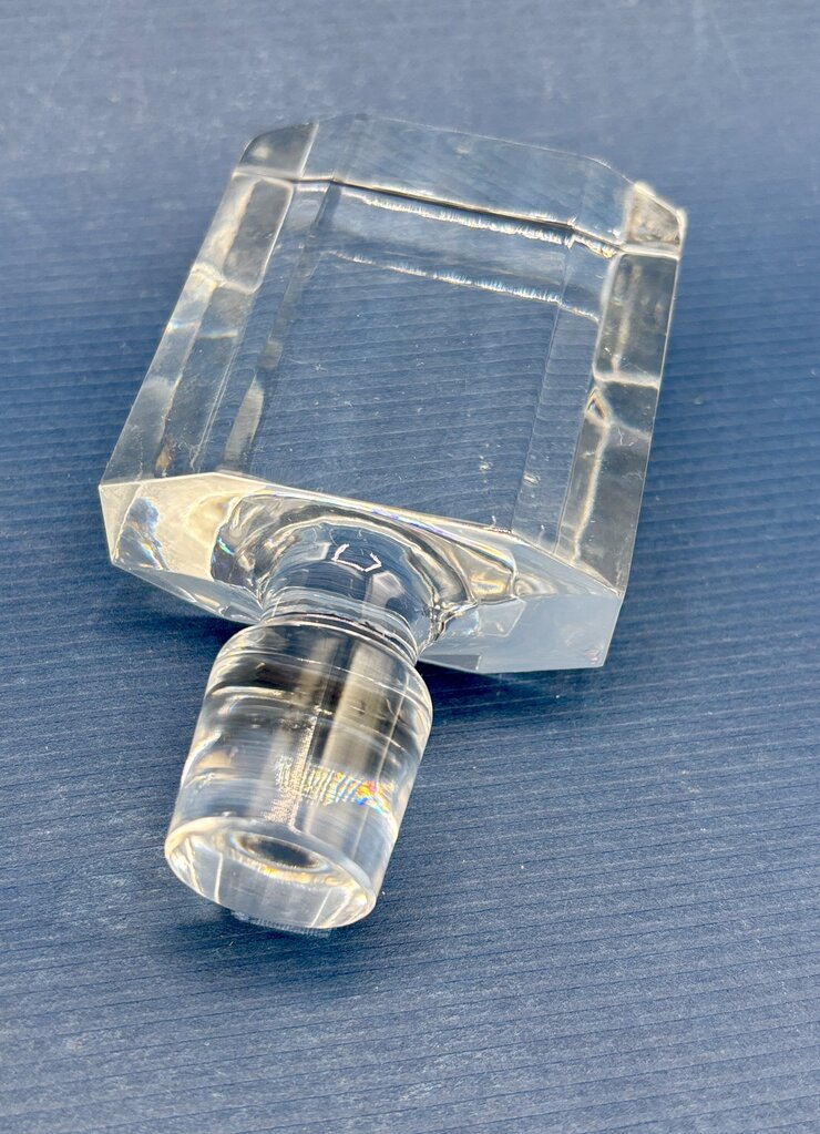 Orrefors Panel Cut 8” Crystal Decanter Signed /j