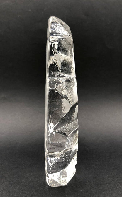 Signed Mats Jonasson Bald Eagle Lead Crystal Sculpture /b