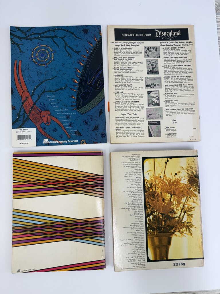 VTG lot of 4 Song Books Piano/Guitar Judy Collins-Indigo Girls-Disney-Peter, Paul & Mary /r0
