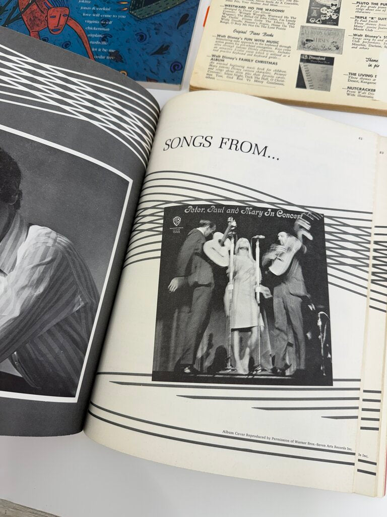 VTG lot of 4 Song Books Piano/Guitar Judy Collins-Indigo Girls-Disney-Peter, Paul & Mary /r0