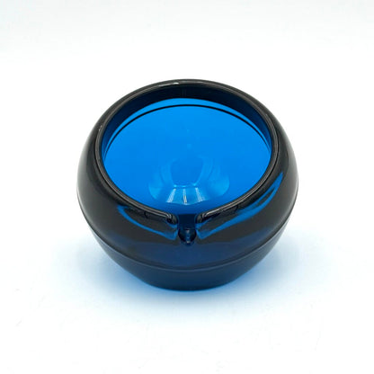 VTG MCM Slanted Orb Ashtray Cobalt Viking Glass