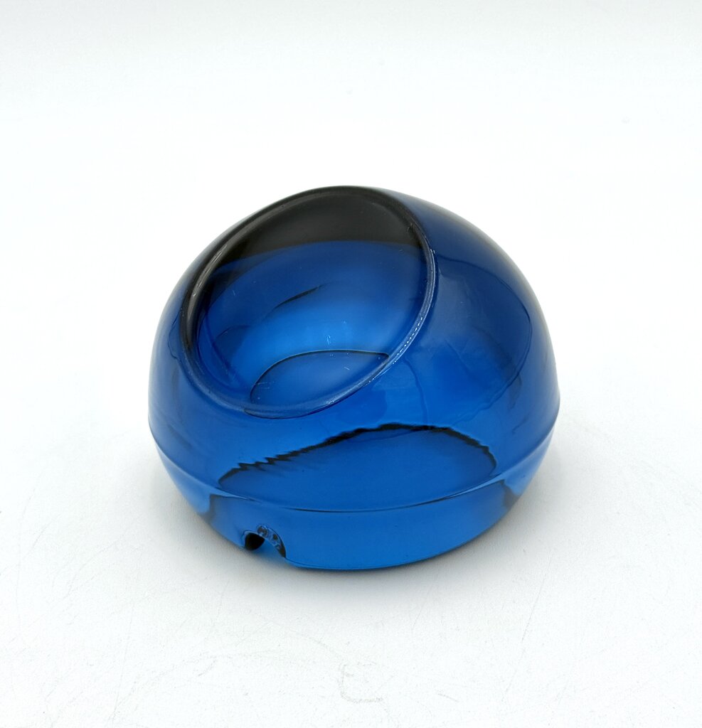 VTG MCM Slanted Orb Ashtray Cobalt Viking Glass
