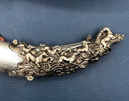Decorative Ceremonial Mongolian/ Turkish Style Dagger /b