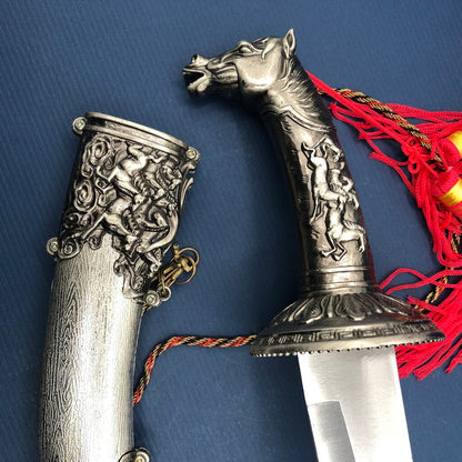 Decorative Ceremonial Mongolian/ Turkish Style Dagger /b