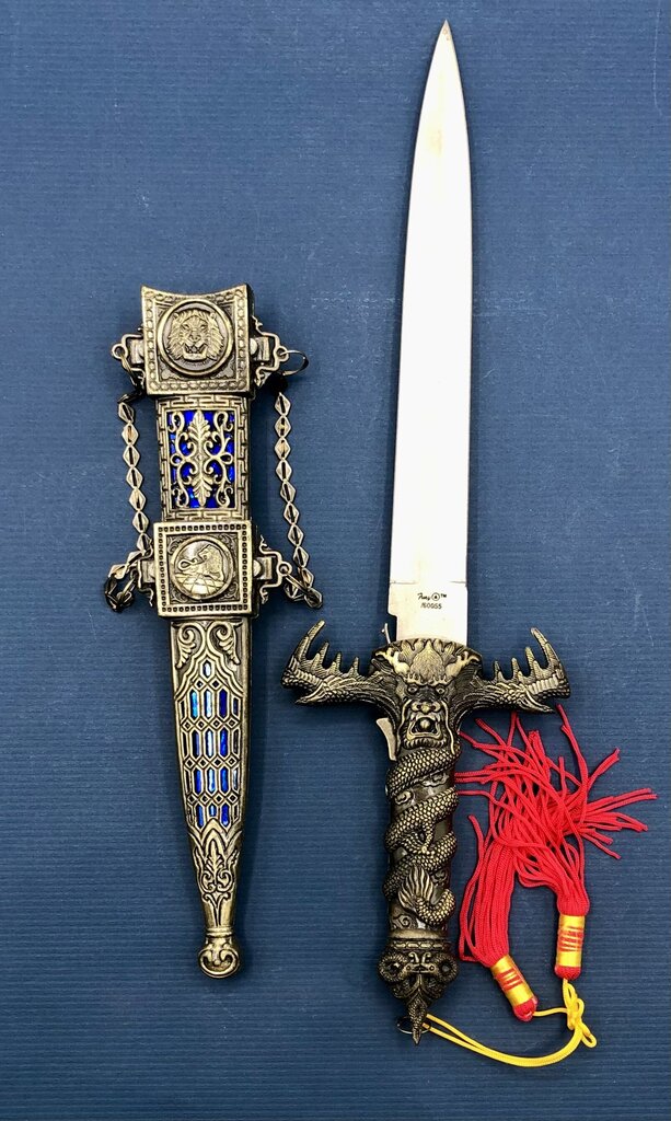 Lion Pride Blue Dragon Dagger w/ Sheath /b