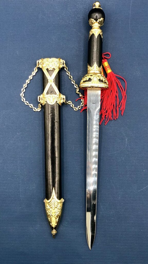 Decorative Chinese Straight Knife/ Sword w/ Sheath /b