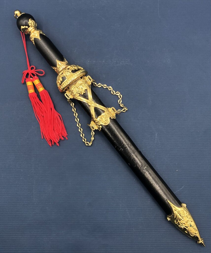 Decorative Chinese Straight Knife/ Sword w/ Sheath /b