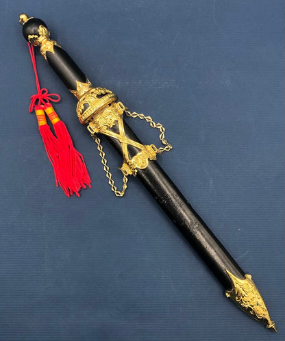 Decorative Chinese Straight Knife/ Sword w/ Sheath /b