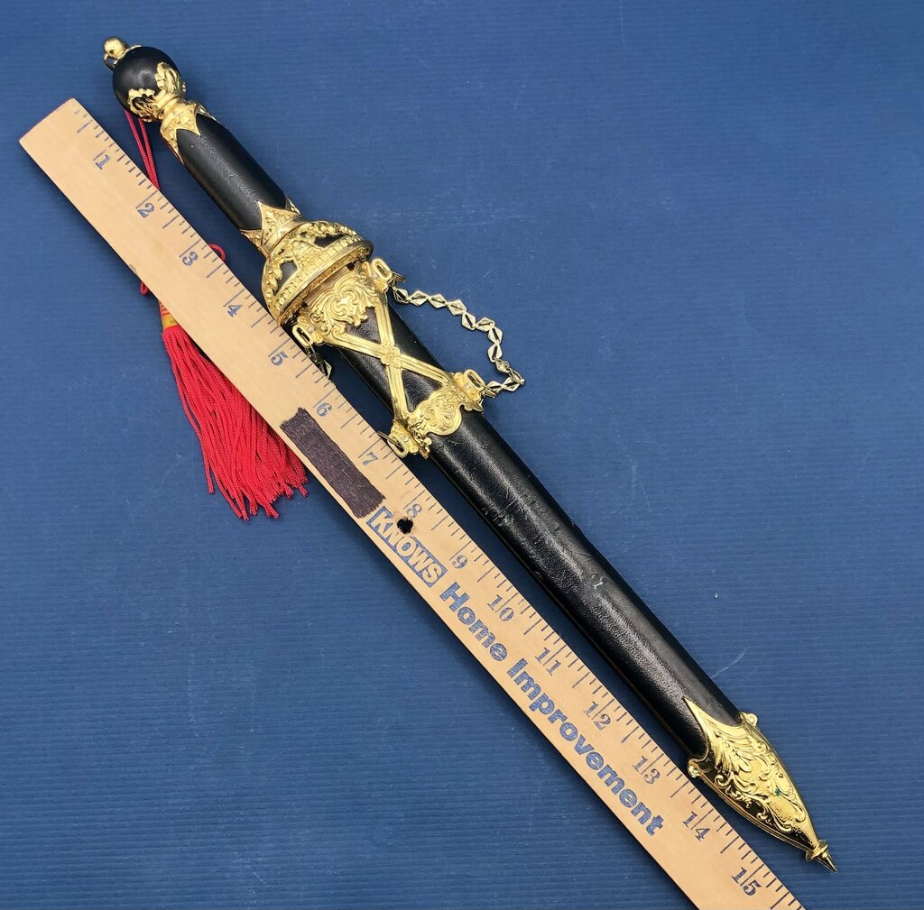 Decorative Chinese Straight Knife/ Sword w/ Sheath /b