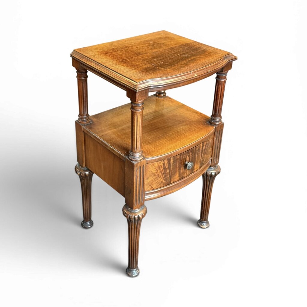 Antique Carved Hardwood Side Table