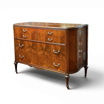 Antique Carved Hardwood 6 Drawer Dresser