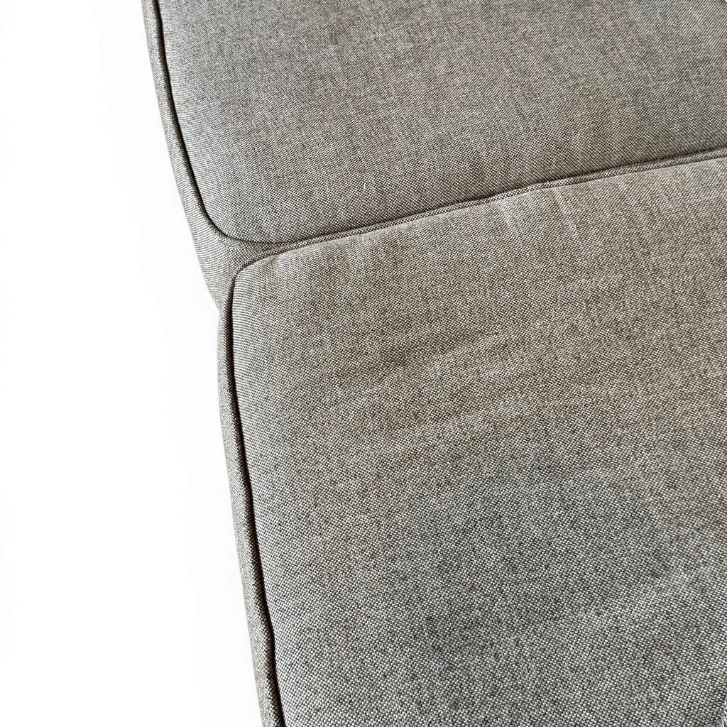 Tan 2 Seater Couch with Striped Pillows