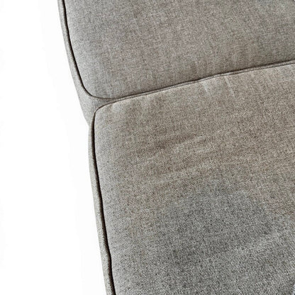 Tan 2 Seater Couch with Striped Pillows