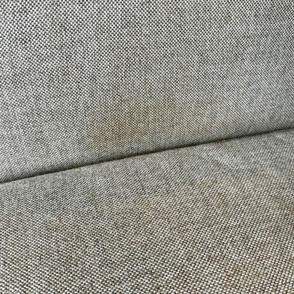 Tan 2 Seater Couch with Striped Pillows