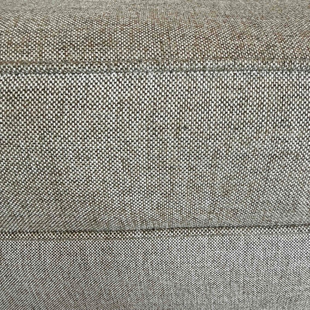 Tan 2 Seater Couch with Striped Pillows