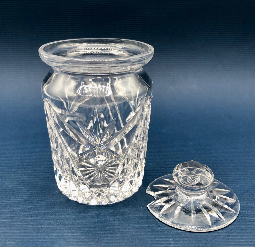 Tyrone Crystal Ireland Jam/ Condiment Jar /b
