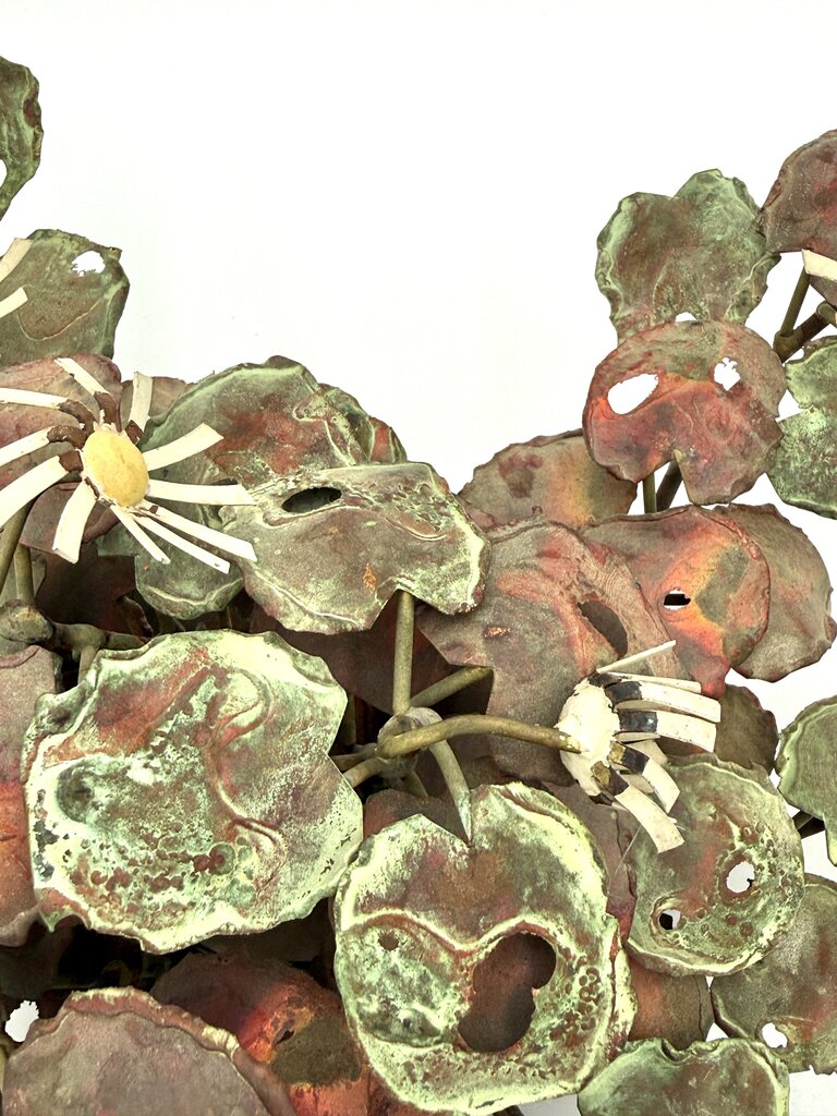 VTG Brutalist Copper and Brass Plant Sculpture