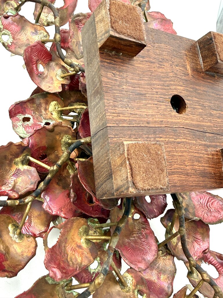VTG Brutalist Copper and Brass Plant Sculpture