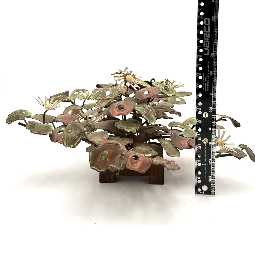 VTG Brutalist Copper and Brass Plant Sculpture