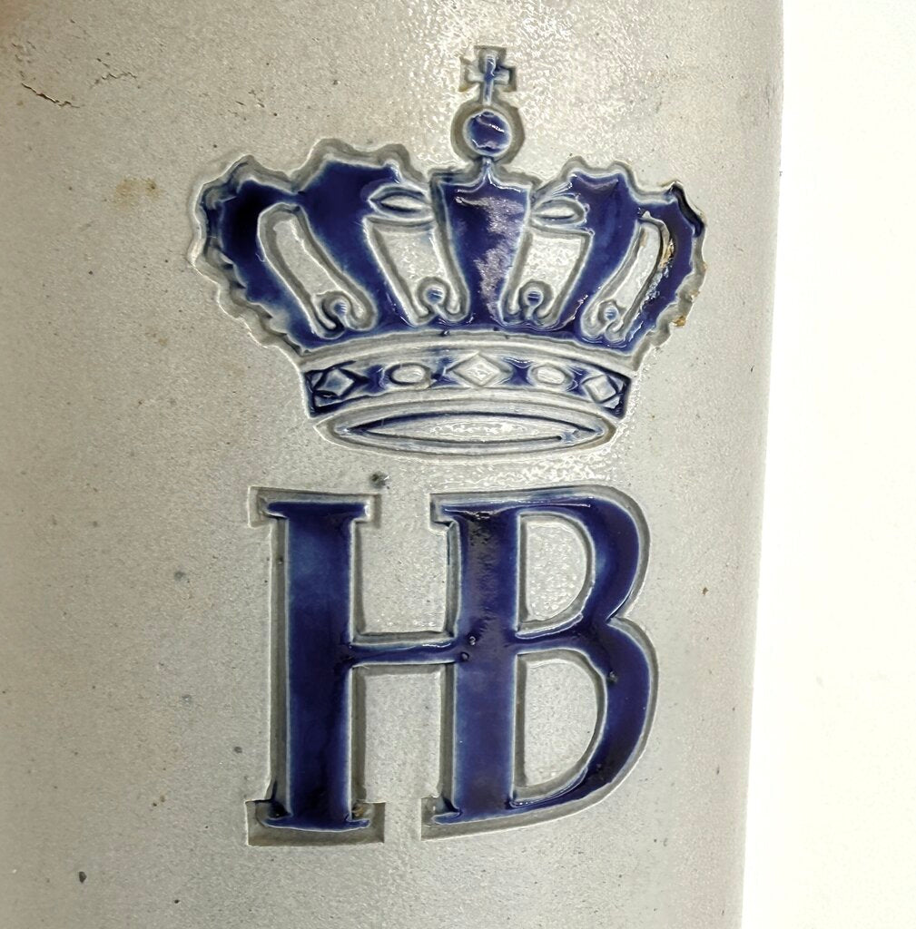 VTG Hofbrauhaus Munchen Salt Glaze Beer Stein With Pewter Lid