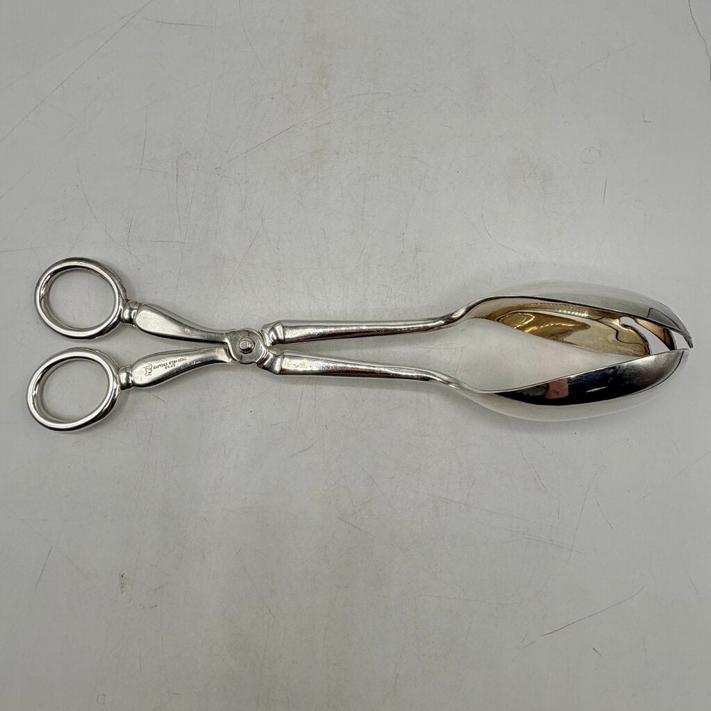 Vintage Eisenberg-Lozano Sheffield England Silverplate Salad Tongs /cb