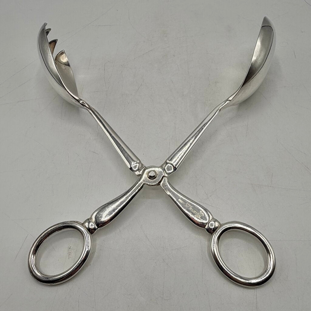 Vintage Eisenberg-Lozano Sheffield England Silverplate Salad Tongs /cb