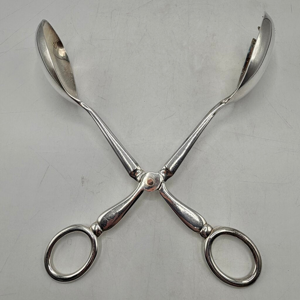 Vintage Eisenberg-Lozano Sheffield England Silverplate Salad Tongs /cb