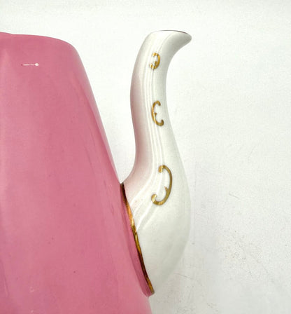 VTG Pink And Gold Set of 16 CMP England Porcelain Tea Set