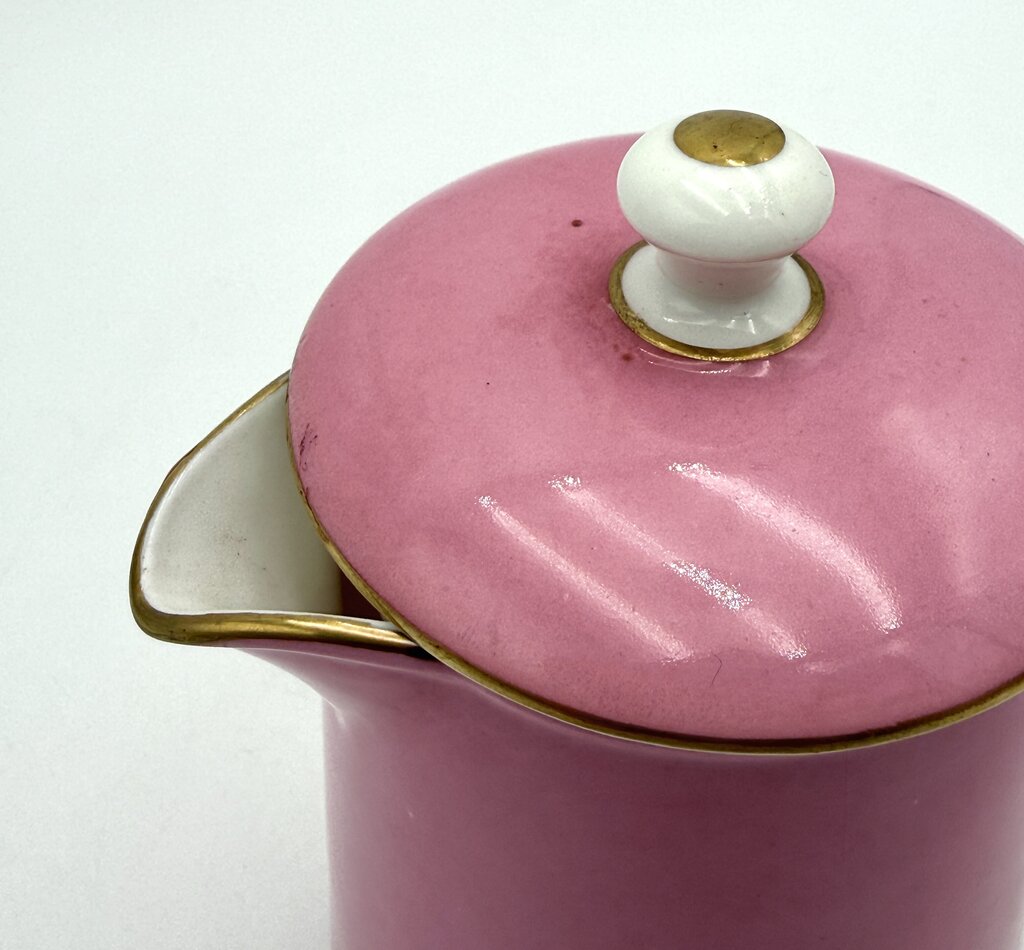 VTG Pink And Gold Set of 16 CMP England Porcelain Tea Set