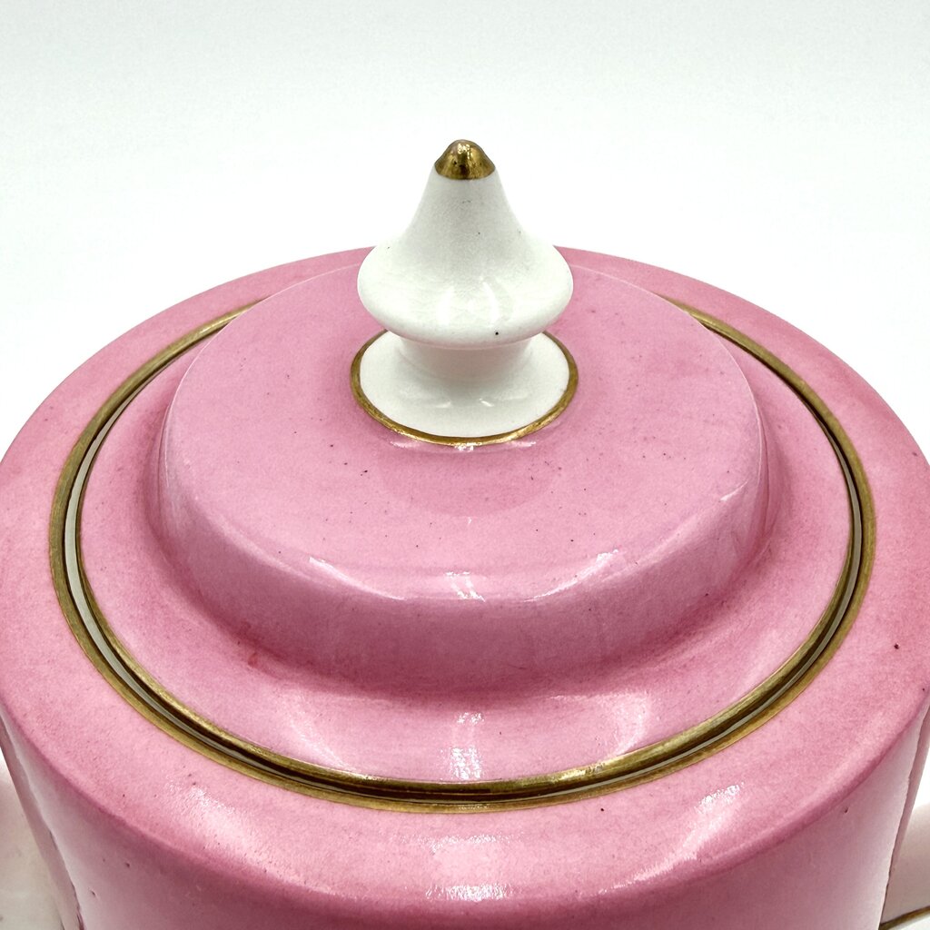 VTG Pink And Gold Set of 16 CMP England Porcelain Tea Set