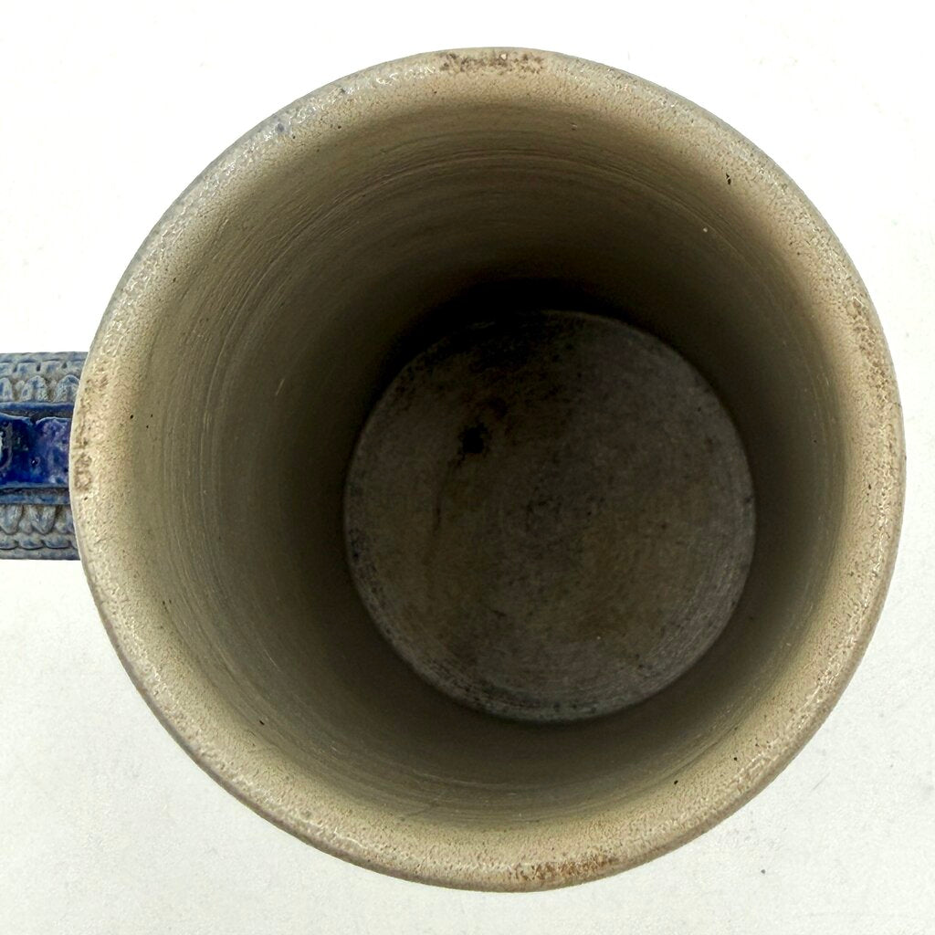 VTG Cobalt And Grey Salt-Glazed German Stoneware Beer Stein