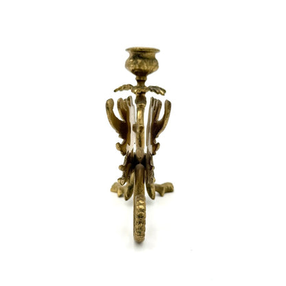 VTG Set of 2 Mythical Griffin Brass Candle Stick Holders