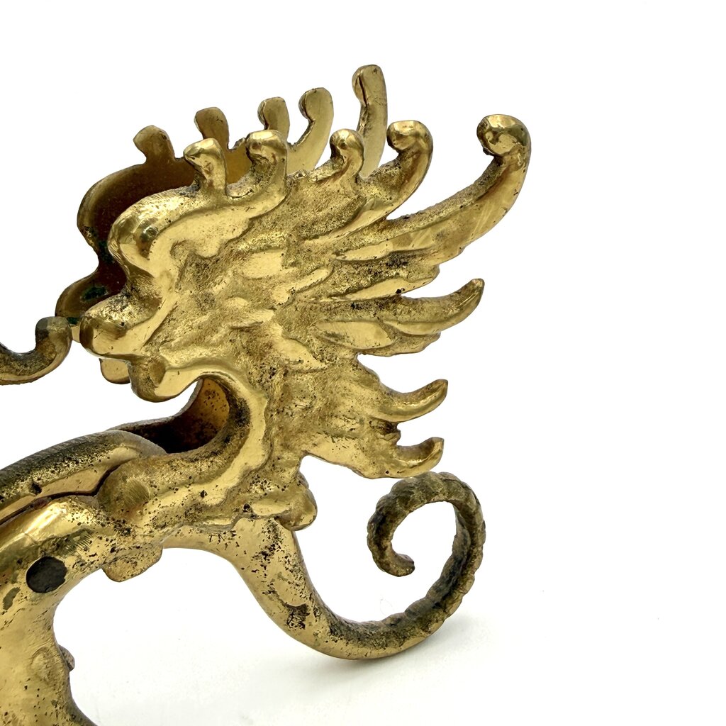 VTG Set of 2 Mythical Griffin Brass Candle Stick Holders
