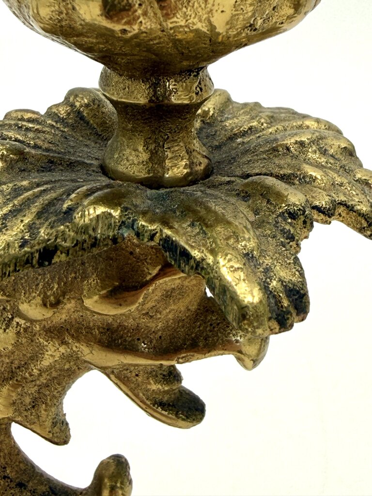 VTG Set of 2 Mythical Griffin Brass Candle Stick Holders