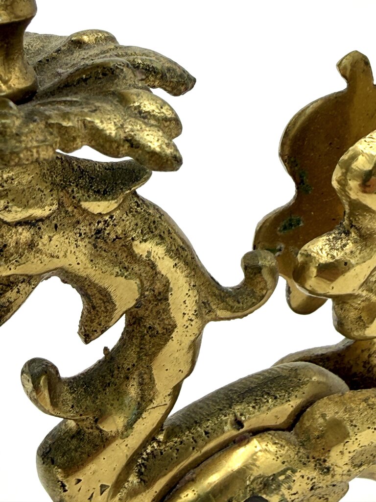 VTG Set of 2 Mythical Griffin Brass Candle Stick Holders