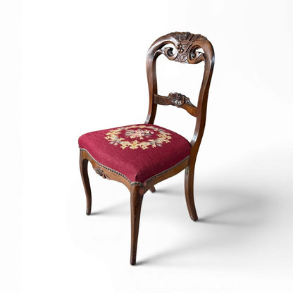 Red Needlepoint Chair