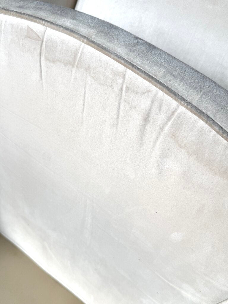 Suede Cream Wingback Chair