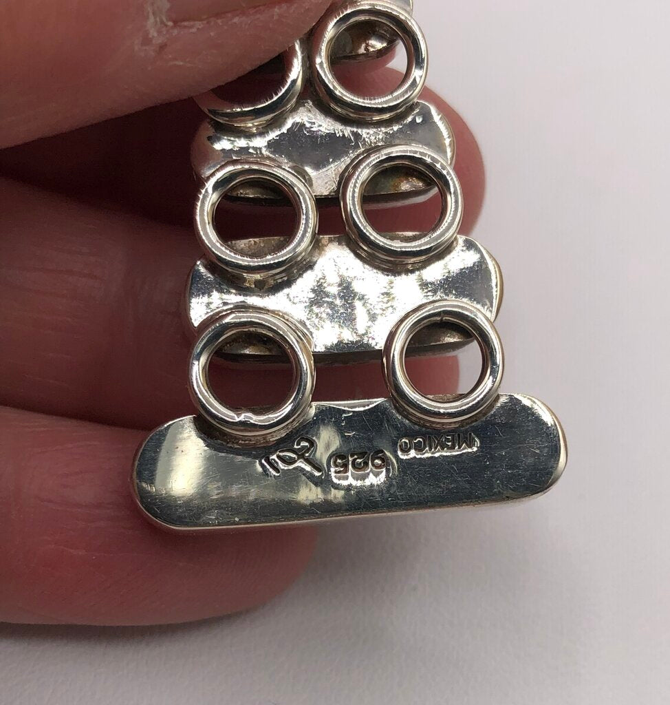 Stacked Tejano Mexico Pendant 925 Sterling Silver /b