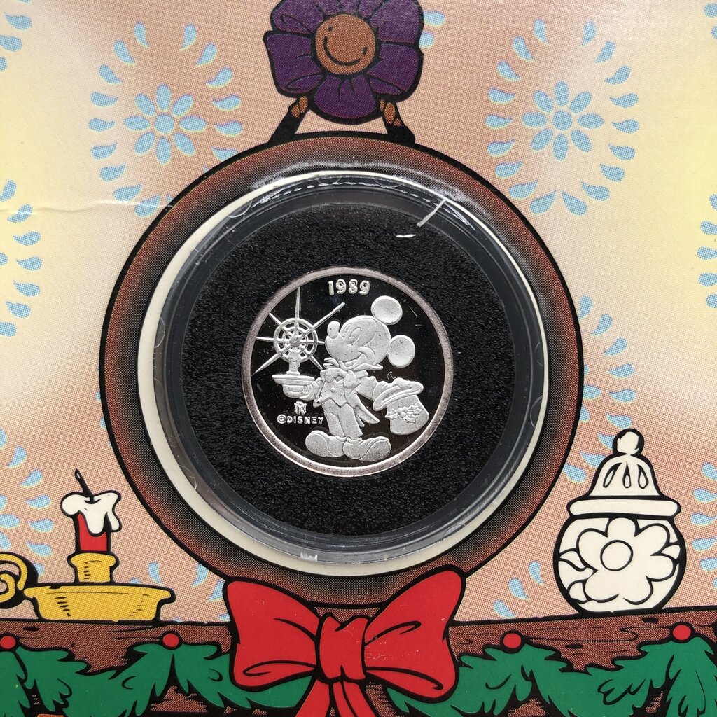 Rarities Mint Disney .999 Solid Silver Coin Mickey’s Holiday Treasures 4th Edition /b