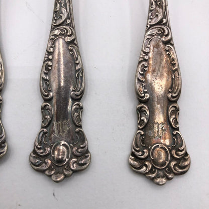 13pc Ornate Antique Silver Plate Spoons & Lemon Forks /b