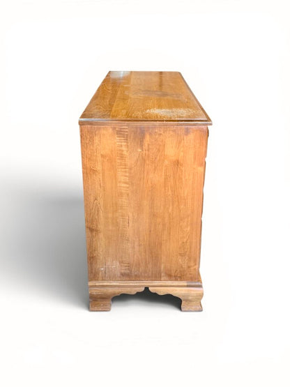 6 Drawer Oak Dresser & Mirror