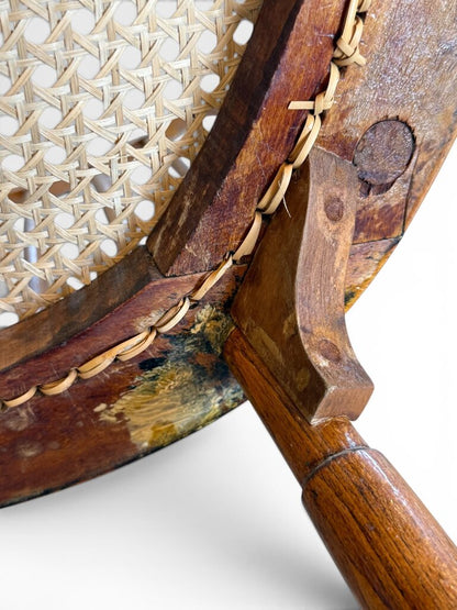 VTG Honey Colored Rattan Rocker